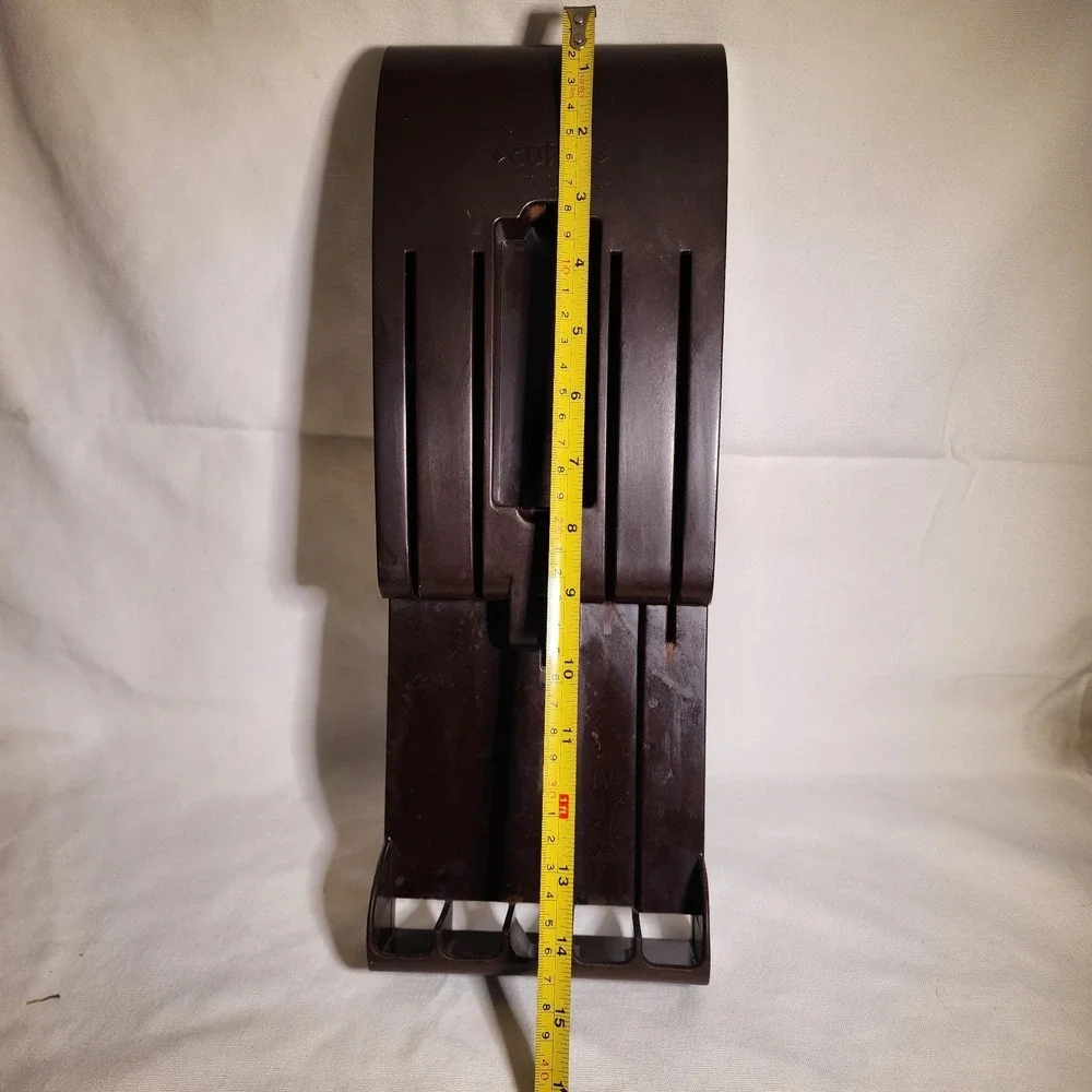 Vtg Cutco Brown Bakelite 6-Slot Knife Holder‎ Storage Wall-Mount/Drawer Rack